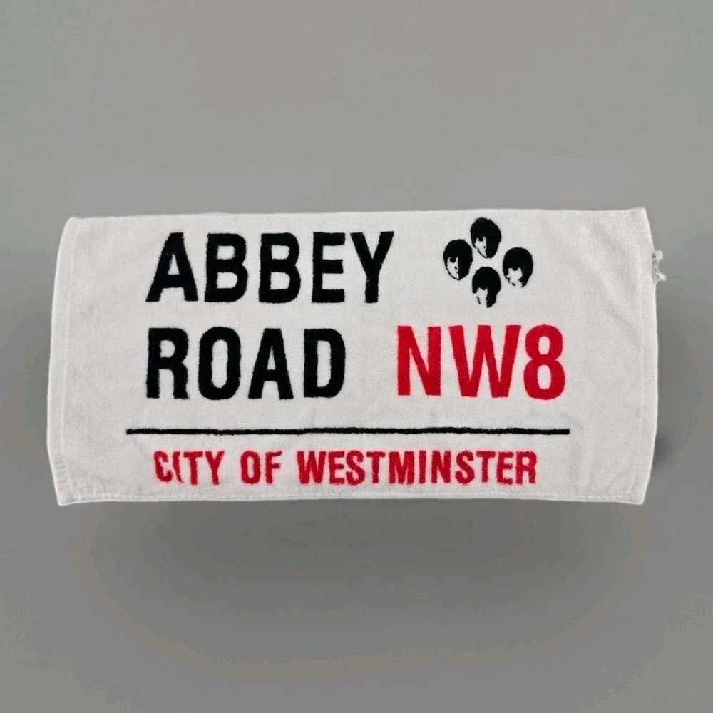 Vintage Beatles Abbey Road NW8 London Street Sign Hand Towel Jerry Richards Ltd